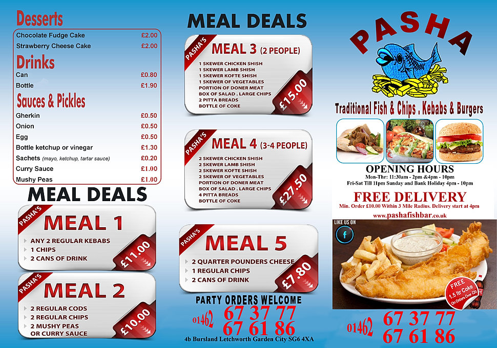 letchworth fish and chips,letchworth kebab,delivery,letchworth kebab MENU