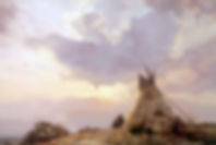 Sunset (teepee) 20x30 1976.jpg