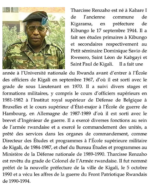 La bataille de Kigali par le Colonel I.G. Renzaho Tharcisse LeRwandais