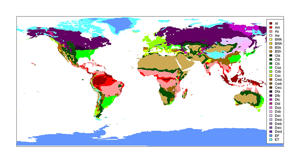 World map of koppen