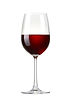 Red wine in a glass isolated on white ba