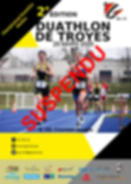 Affiche 2020 Duathlon de Troyes Suspendu