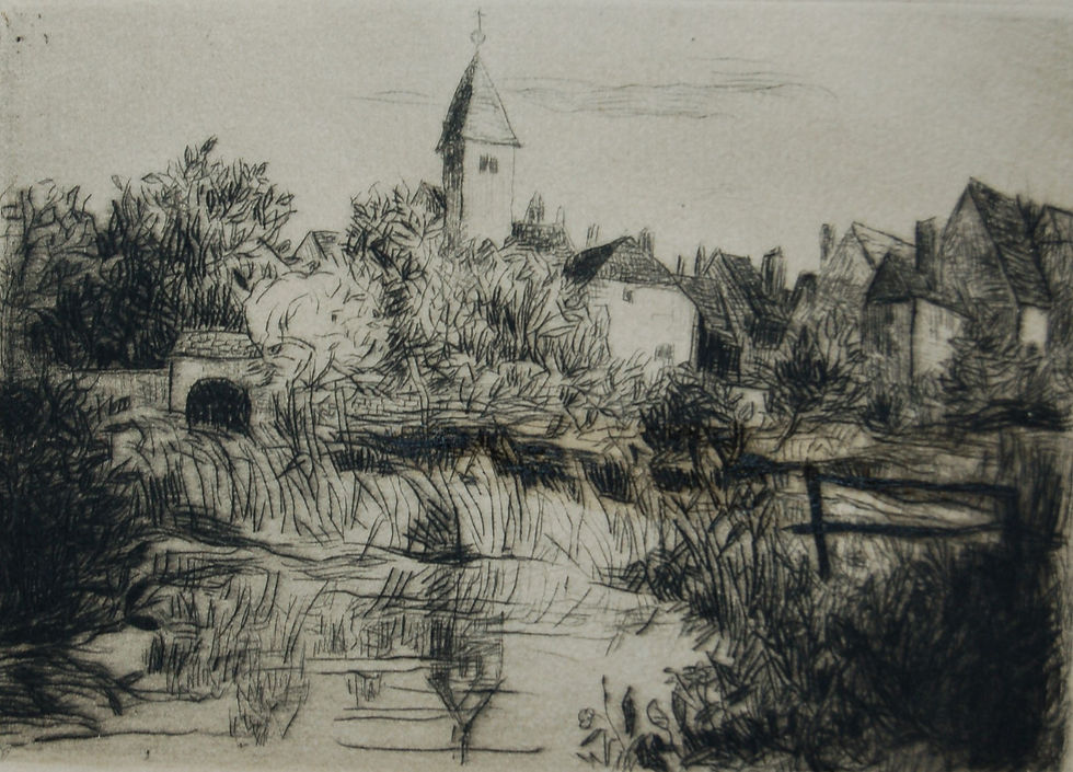 Village au bord de l'eau.