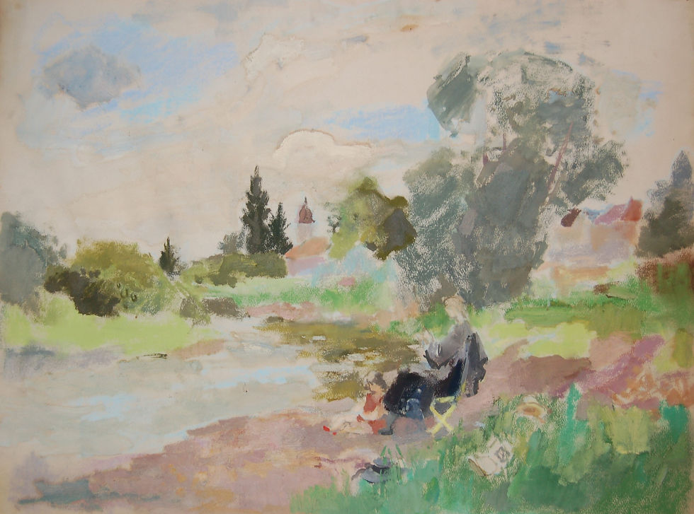 Au bord de l'Ognon.