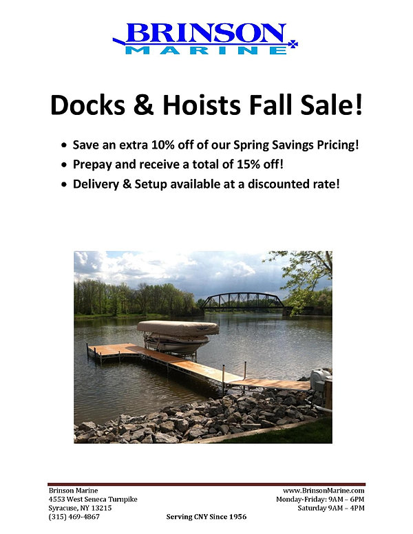 Brinson Marine | Docks &amp; Hoists Fall Sale!