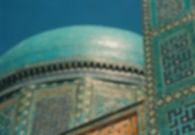 Shah-i-Zinda in Samarkand, a necropolis of mausoleums dating from the 14th & 15th century