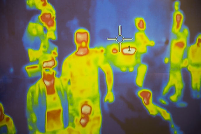 Thermal scanner detecting infected peopl