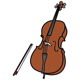 Resultado de imagen de dibujo de violonchelo
