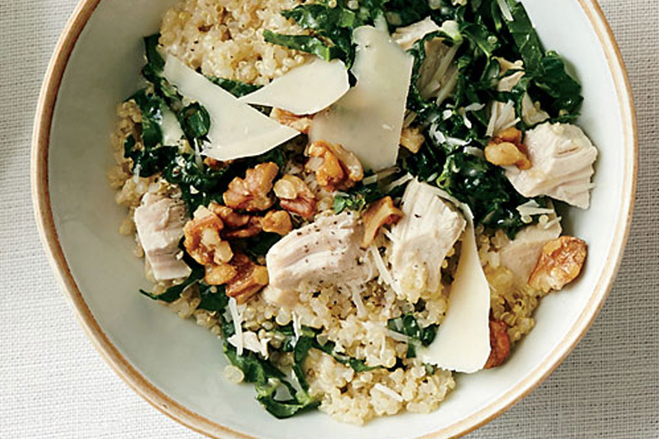 Meal of the Day : Kale Caesar Quinoa Salad with Roasted Chicken