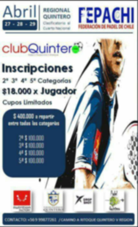 Torneo Padel Club Quinteros 13 a 15 enero 2017