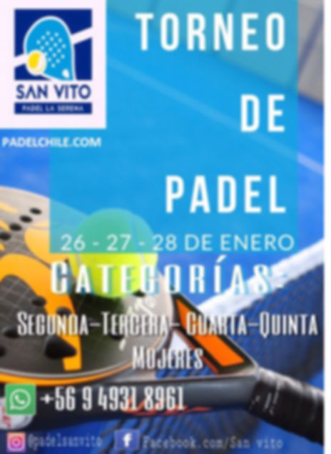 Torneo Padel Club Quinteros 13 a 15 enero 2017