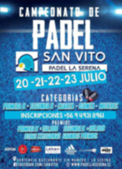 Torneo de Padel Club San Vito 20 a 23 julio 2017