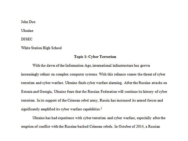 How to write a good position paper