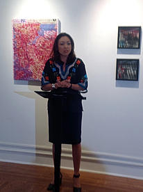 Cristina Velazquez the MC of the poetry event Cristina Velazquez the MC of the poetry event