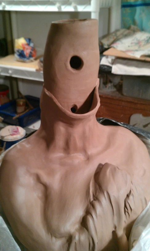 brian corry clay artist decatur alabama wet fabric form fabric form