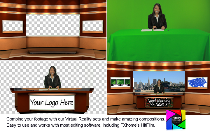 Virtual Reality Set News Room