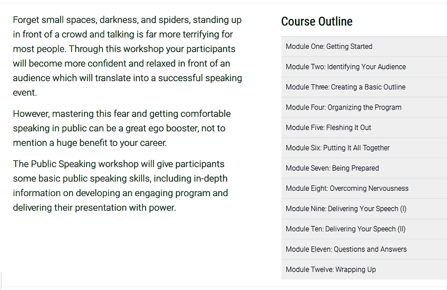 jd williams personal development llc on site training public