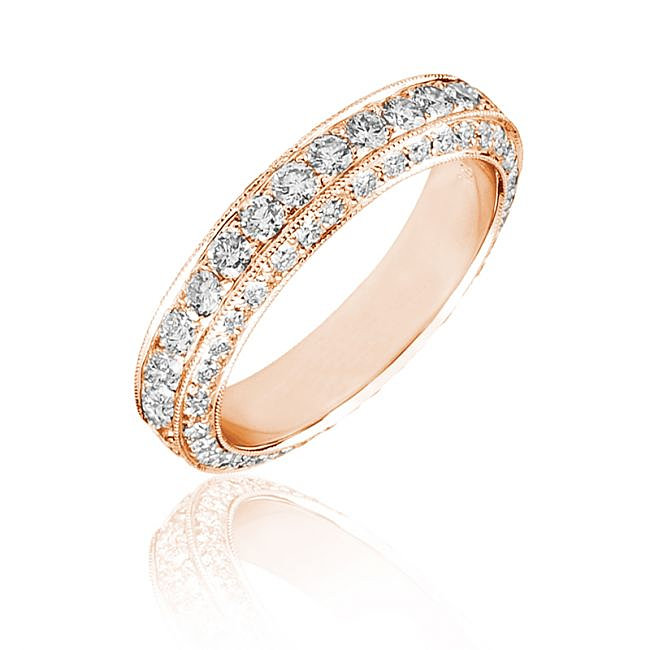 9ct rose gold ring with 30 x 0.02 and 64 x 0.01cts each diamonds.OUR ...