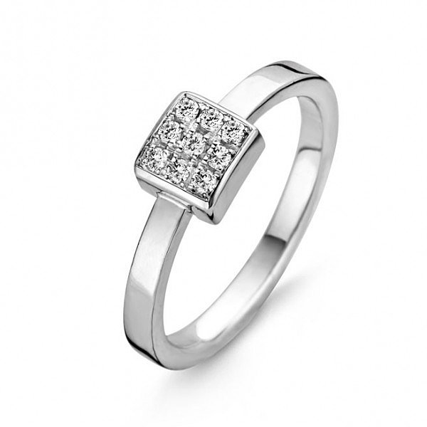 9ct White Gold Ladies Ring with 9 x 0.02ct Diamonds.R5000