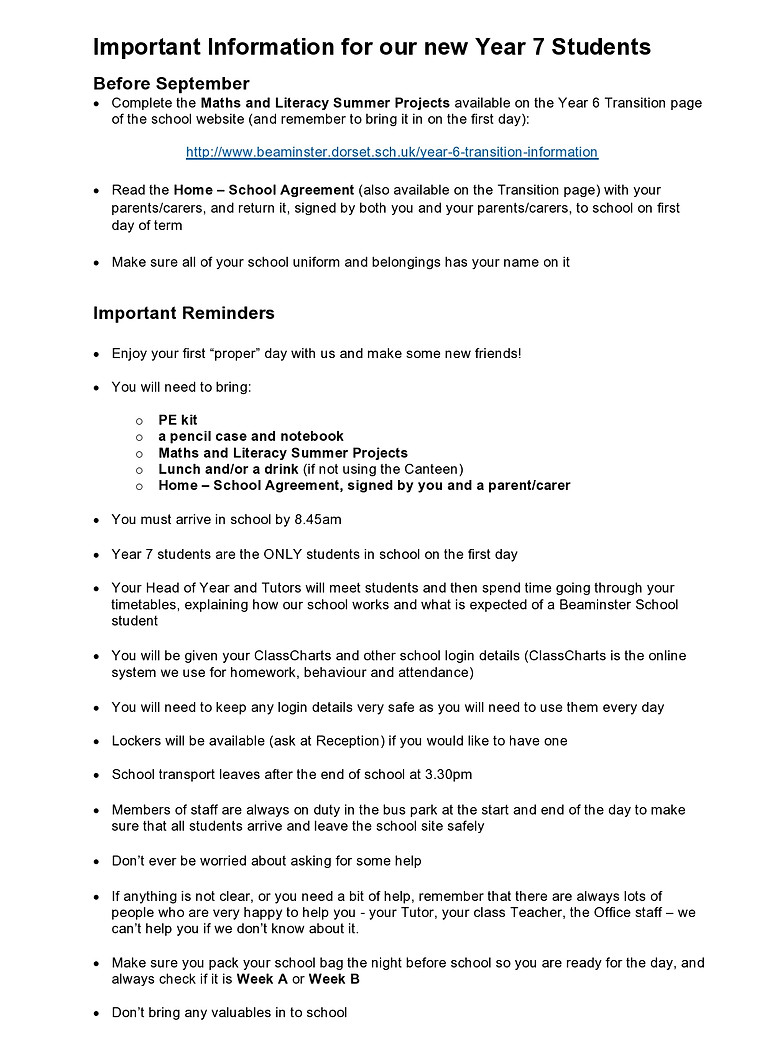Key Information for New Parents Carers and Students for September 2023 2.jpg