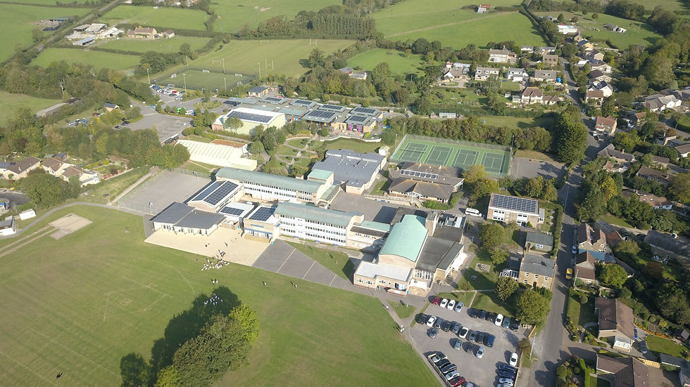 Beaminster School from above
