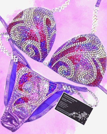 Sarita Lavender Pink Competition Bikini Crystallinibikini