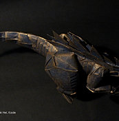 Origami Godzilla (ゴジラ)Designed by Chan Pak Hei, Kade 201420 pieces of uncut 15x15cm square