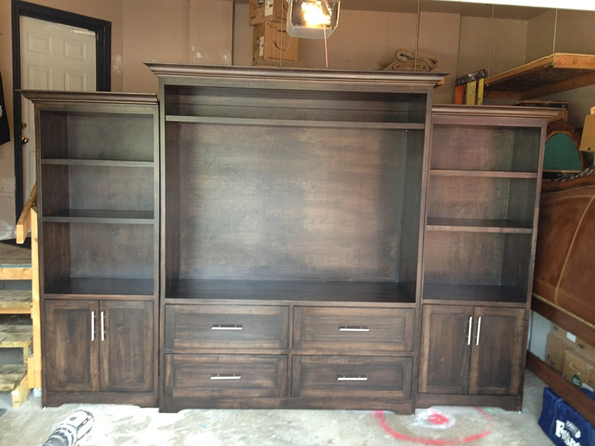 Large Entertainment Unit. Warm Color