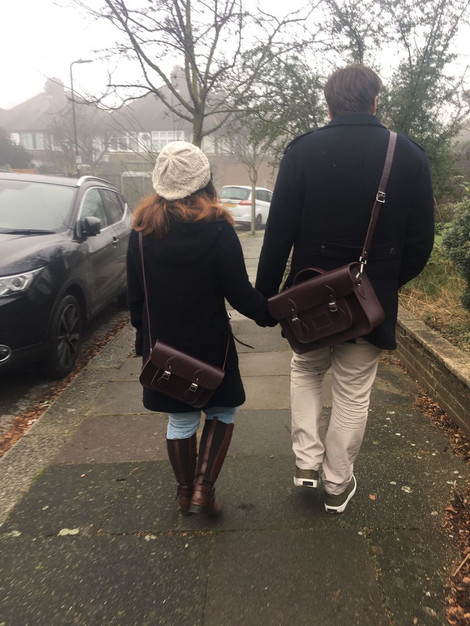 Matching His and Hers satchel