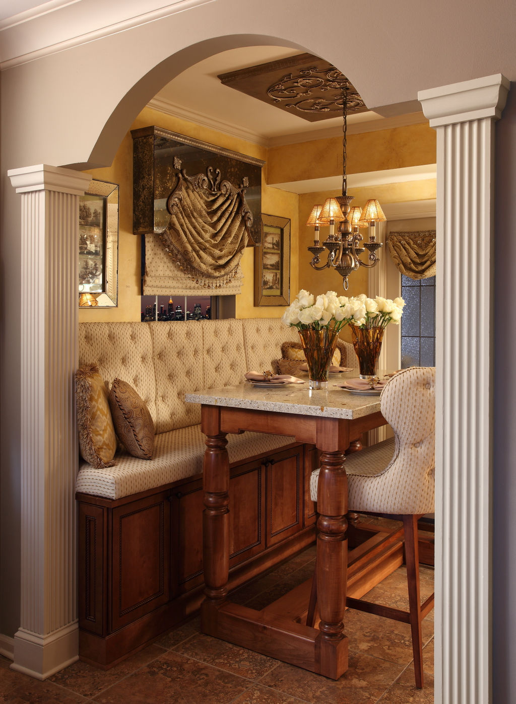 Custom storage banquette. making cushions for banquette seating ...