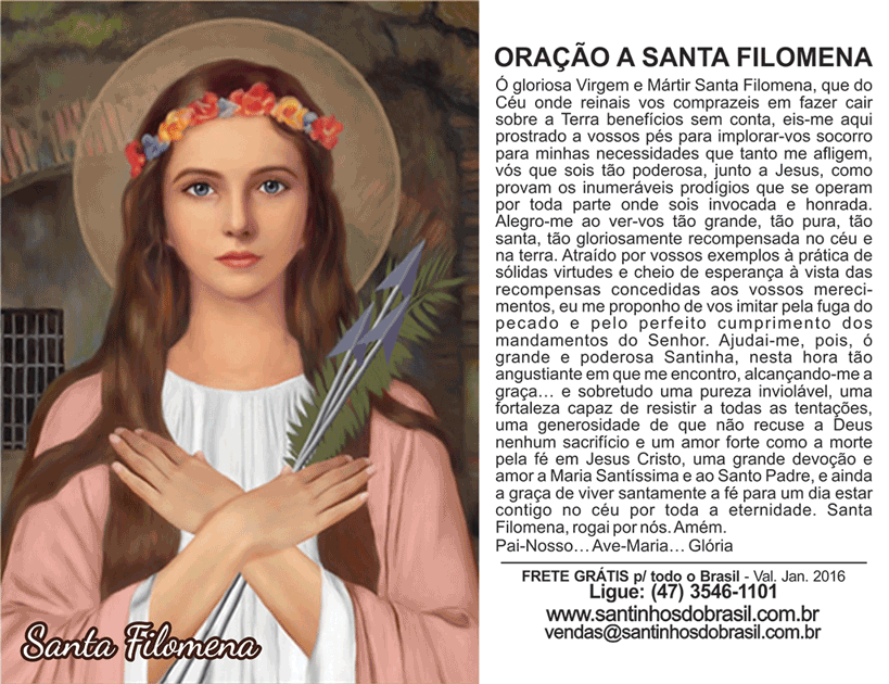 Resultado de imagem para Novena a Santa Filomena