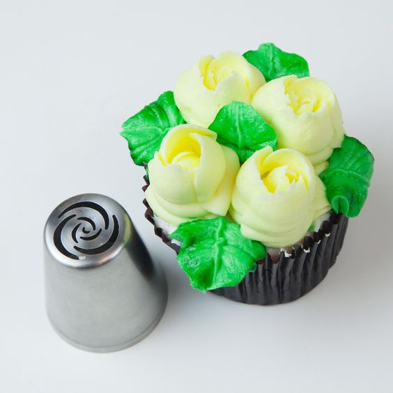 7 Petal Rose Russian Icing Piping Nozzle Tip ITA Cakes ...