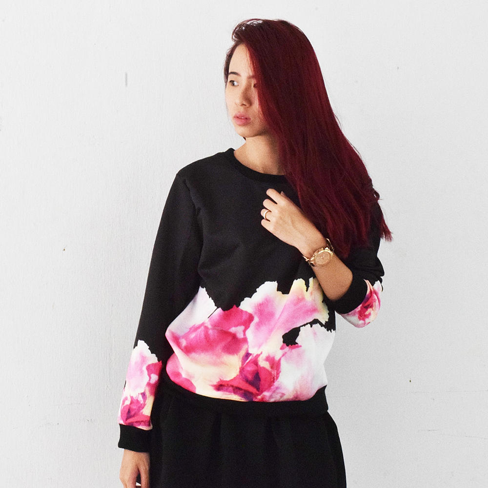 Mallory Orchid Burst Pullover