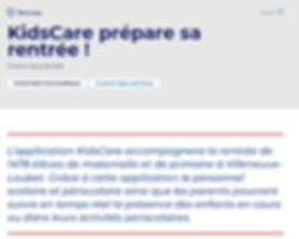KIDSCARE sur le site web du groupe La Po