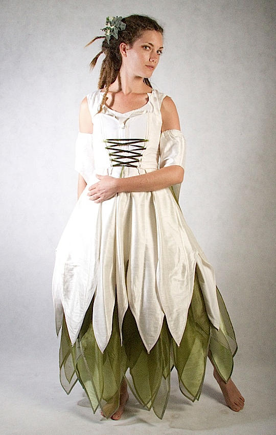 Ivory with natural Green