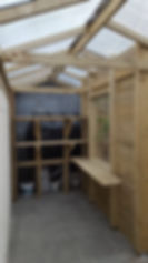 Side walkway Side passageway Side entrance passageway with roof, rain shelter, safe, secure bike or toy storage at side of house