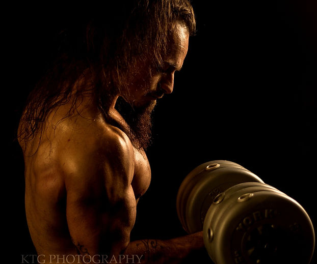 Barbell training weight lifting fitness male