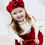 Thumbnail: Baby Girls Knit Dress and Matching Beret Hat Red with Bow Detail 
