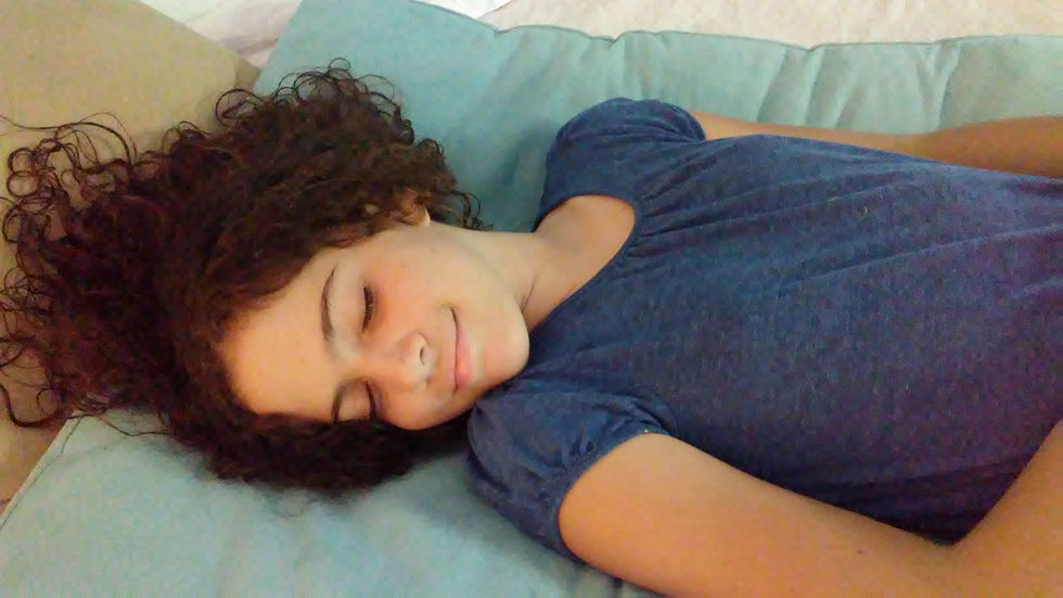 relaxing on UnWindMe mat