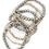 Thumbnail: Hdb2750 - Seven Lines Glass Beads Stretch Bracelet