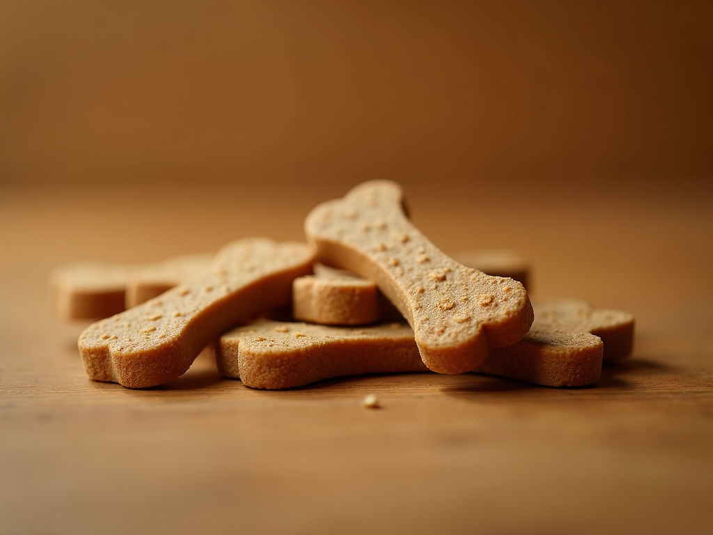 A close-up shot showing the natural texture of premium human-grade dog treats.