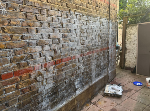 Treatment applied to prevent water penetration.