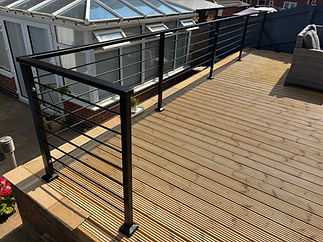 deck and steel railings