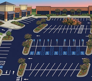 New layout parking lot