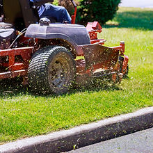 process of lawn mowing, concept of mowin