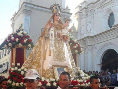 Virgen de Mercedes en peregrinación hacia el FortÃn de Acosasco en León