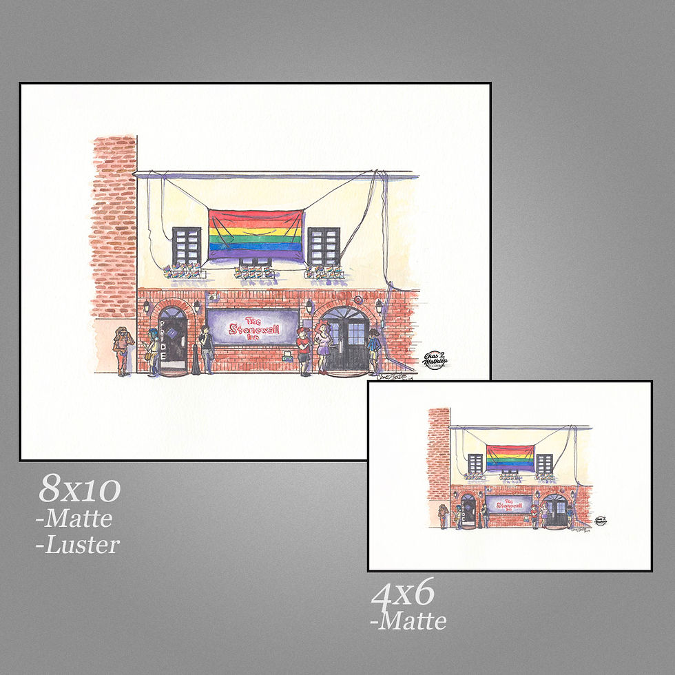 Thumbnail: The Stonewall Inn - A New York City Hand-painted Watercolor Art Print