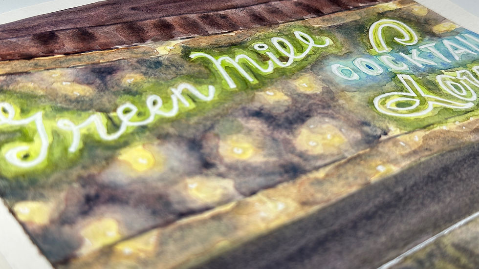 Thumbnail: Green Mill Cocktail Lounge - Neon Sign Watercolor Painting - Art Pri