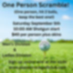 1 Person Scramble (Hit 2 balls, pick your best)