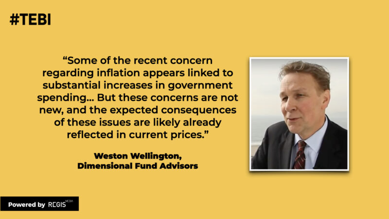 Weston Wellington from Dimensional Fund Advisors explains how fears about inflation are already incorporated into current stock prices